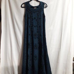 Radha Blue Flare Dress Sleeveless Size:W34"xL32"